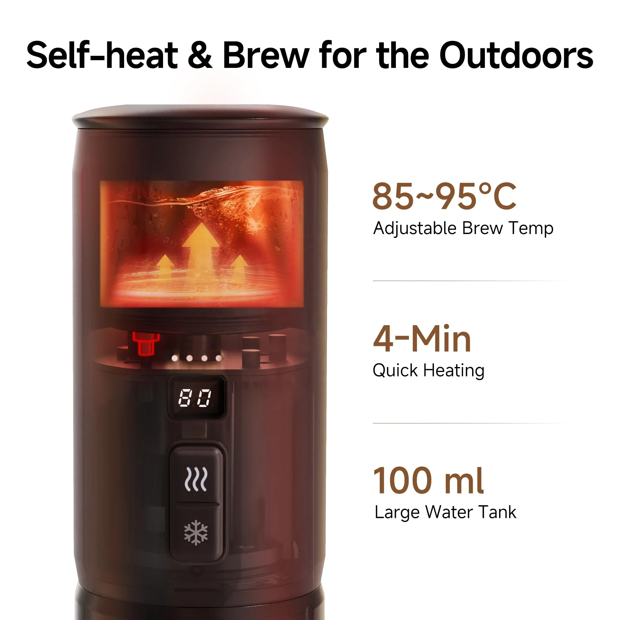 Portable Espresso Machine Travel USB-C Charging Self-heating Electric USB Capsule Espresso Maker Mini H4C Coffee Maker - view 3