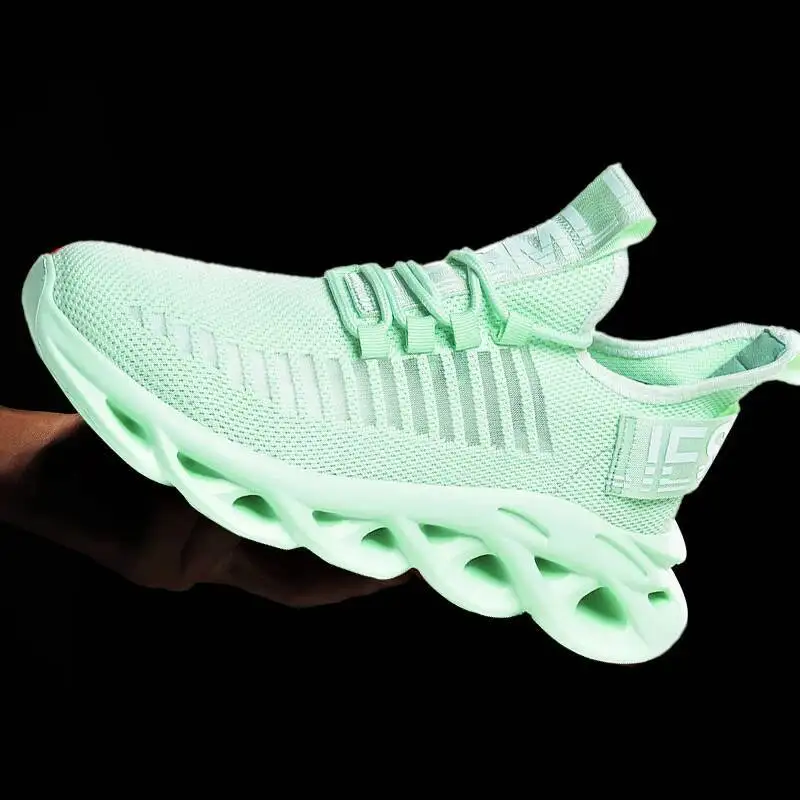 

Мужские повседневные кроссовки с поворотной подошвой для бега на открытом воздухе, удобные и дышащие кроссовки большого размера, модная сетчатая летняя новая обувь