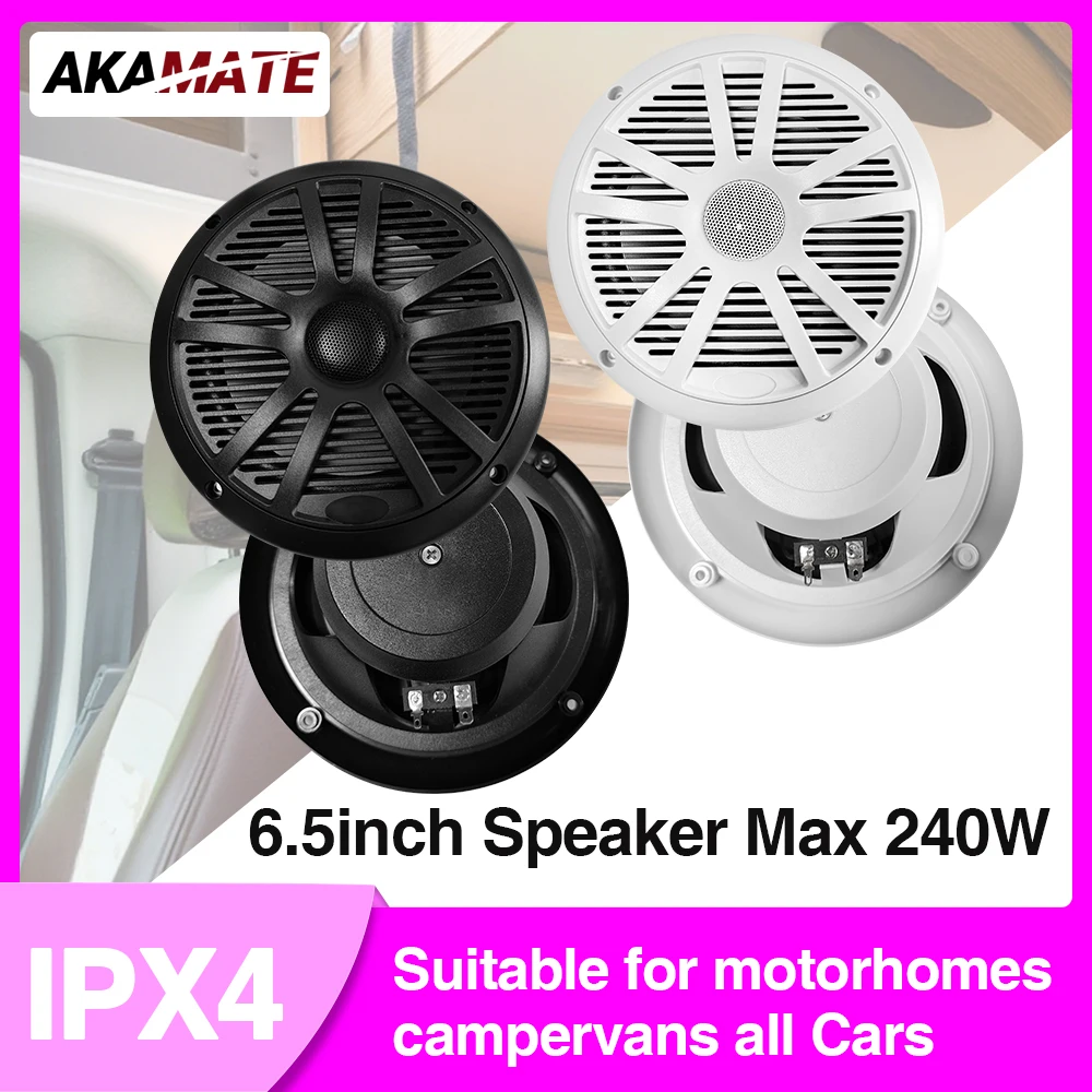 6.5 بوصة القرن ل RVs المتكلم نظام الصوت 75 مللي متر المغناطيس فلوش جبل على نطاق واسع ل ATV UTV سبا RZR البحرية RV 120 واط 240 واط