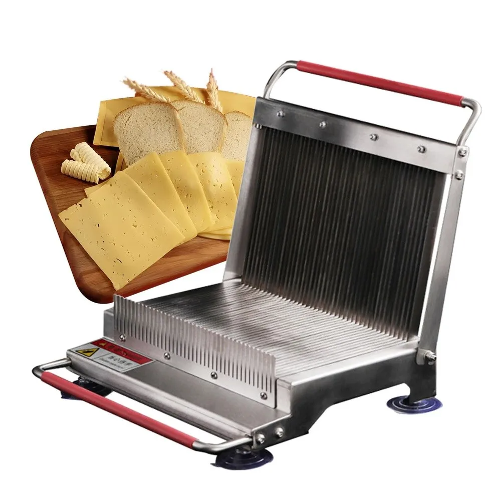 Commercial Cheese Slicer Stainless Steel Cheese Cutter With 4 anti slip suction cups on the bottom Slice Thickness 8mm