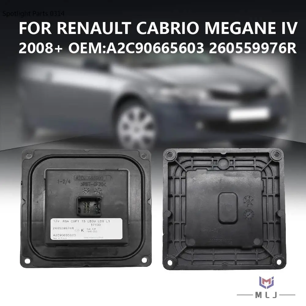 

A2C90665603 For Renault Cabrio Megane IV 2008 After 260559976R LED HeadLight DRL Driver Module Control Unit Angel Eye Unit