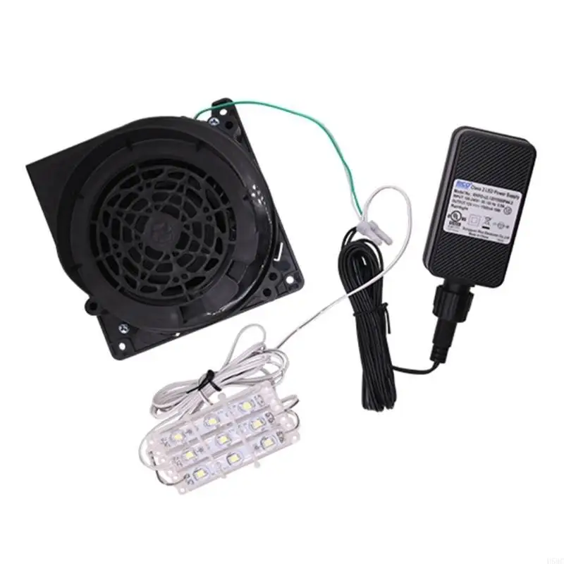 H58C مروحة منفاخ الهواء للمطاطية استبدال مروحة منفاخ مع ضوء LED لجميع القديسين وعيد الميلاد المطاطية مقاوم للماء