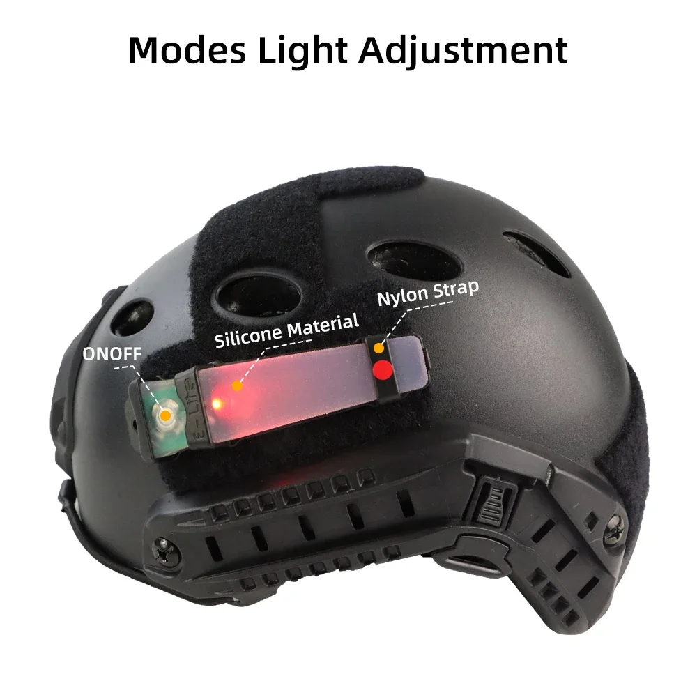 FMA Helmet Safety Flashing Light IR Strobe Waterproof Outdoor Equipment Survival Signal Light Hiking Cycling Lamp