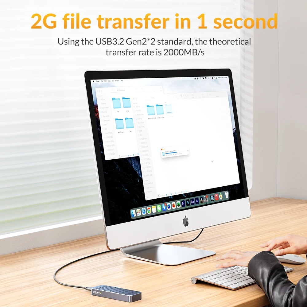 Imagem -02 - Idsonix-capa do Disco Rígido Externo 20gbps Alta Velocidade M.2 Nvme Ssd Usb 3.2 Gen2 tipo c Compatível com Usb 3.2 3.0