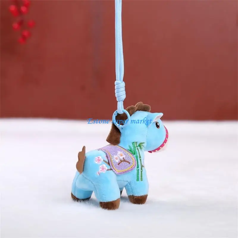 090B Cartoon Stuffed Horse Wall Art Soft Textured Nursery Decors Playful Learning Aid