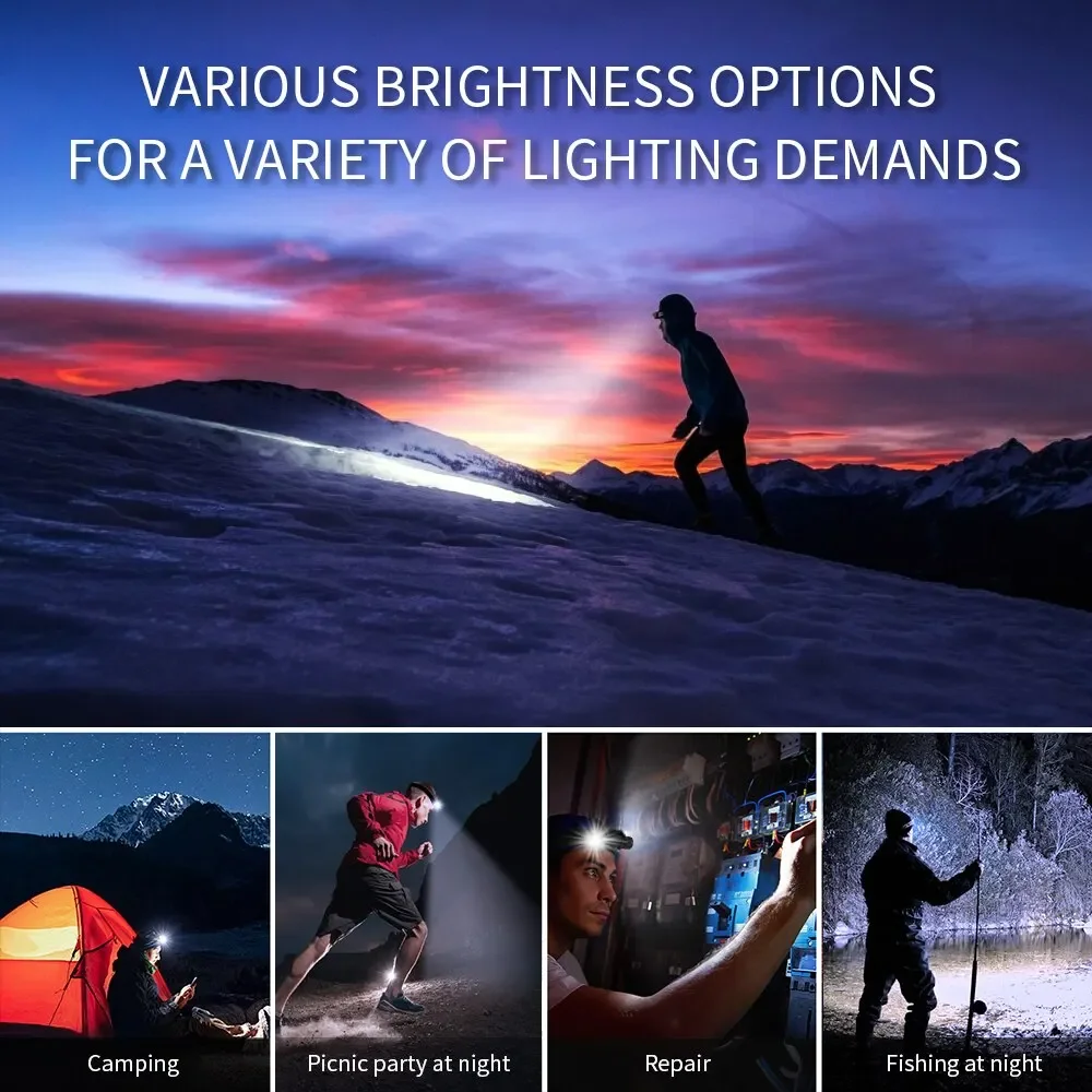 NATFIRE HS50 كشافات قابلة للشحن 2600mAh المصباح 1000LM LED USB C قابلة للشحن المغناطيسي الذيل العمل مخيم الخفيفة