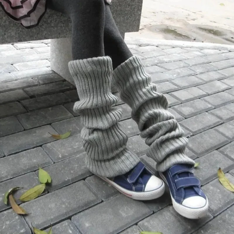 

50-70CM Over Knee Japanese JK Uniform Leg Warmers Korean Lolita Girls' LONG Socks Women's Pile Up Socks Foot Warming Cover