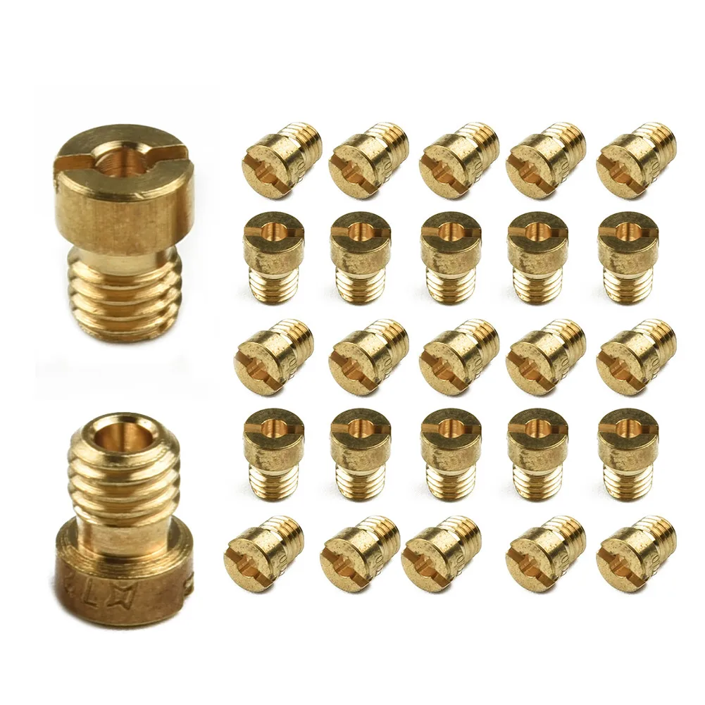 25Pcs Main Jet Nozzles 55-115 M5 For PHBG 21 19.5 19 SHA 13 14 15 16 19 20 SHBC 19 5mm Carburetor Main Jet Set