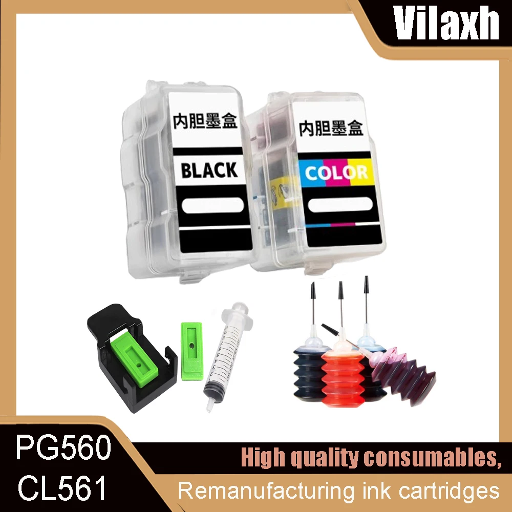 

Vilaxh PG560 CL561 для Canon PG-560 CL-561 картридж для Canon Pixma TS5350 TS7450 TS5351 TS5352 TS5353 TS7451 560XL 561XL