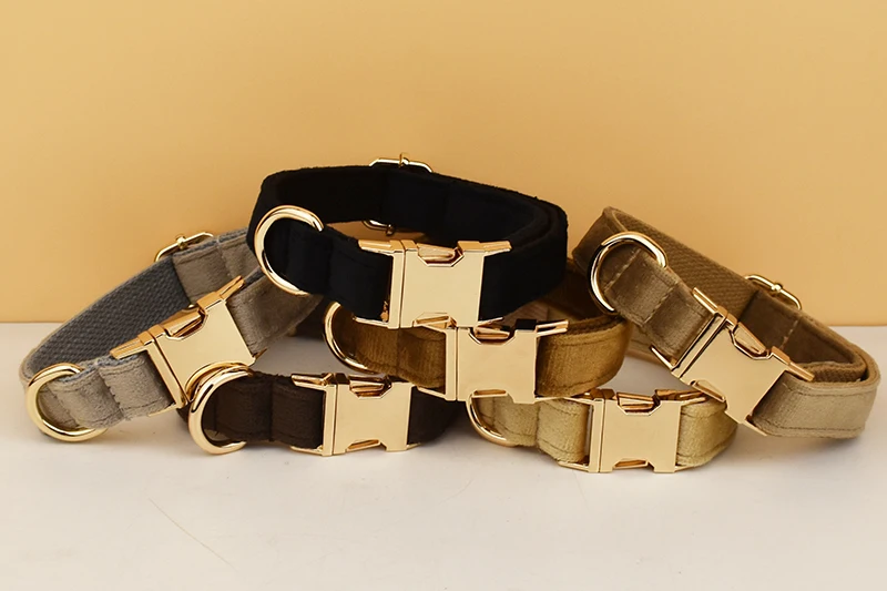Luxuriöses Personalisiertes Hundehalsband-Geschirr-Leine-Set, Maßgefertigtes Logo Abnehmbares Hundehalsband mit Fliege, Hundehalsband-Leine DIY – Detail 4