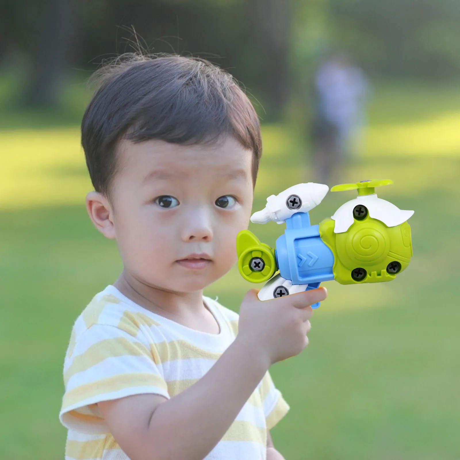 

1Set Dinosaur Gun Take Apart Airplane DIY Assemble Shooting Educational Building Plane Kit for Kids Birthday Gift