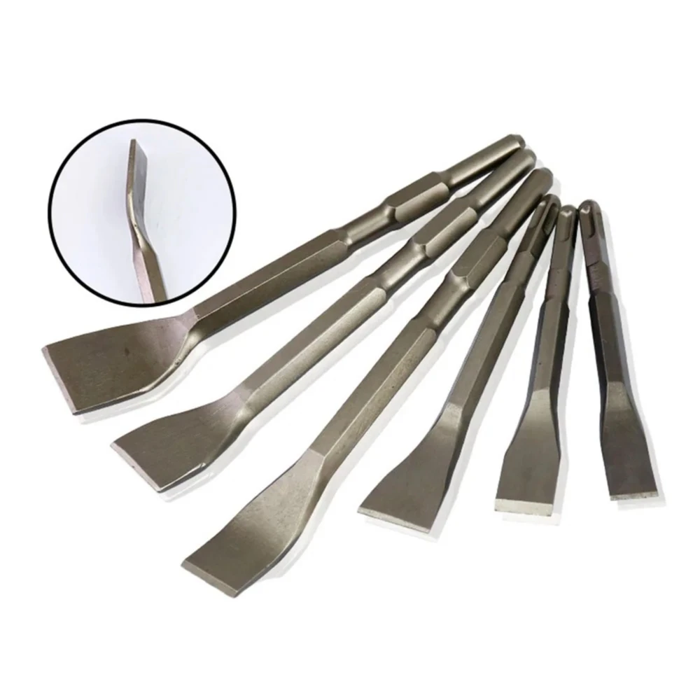 

For Concrete Brick Wall Drilling1PC Chisel Bits Square/Round Handle Shank Carbon Steel Point Groove Gouge Flat Chisel Drill Bit