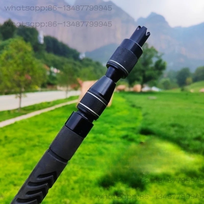 Rubber handle for the elderly Telescopic club Aluminum alloy double head bat