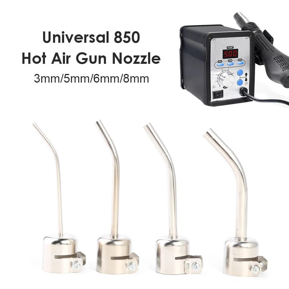 Heat Gun Nozzles Heat Air Guns Nozzle Tip for 850 Hot Air Soldering Station Stainless Steel Heat Gun Nozzles Heat Air Guns Parts