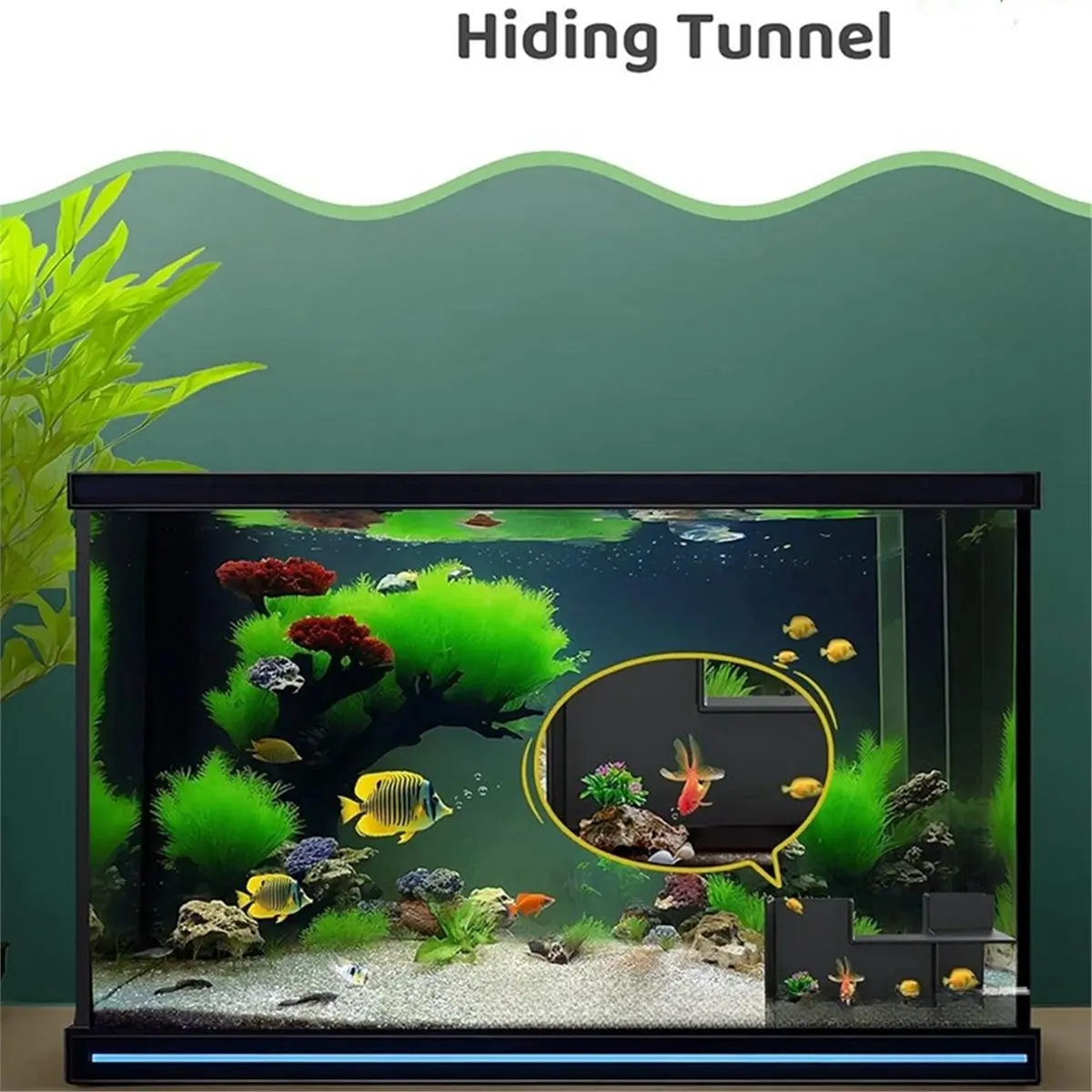 

Fish Shrimp Hides Cave Aquarium Tunnel Underground Corner Shelter Aquarium Fish Tank Decoration Fish Shrimp Concealed