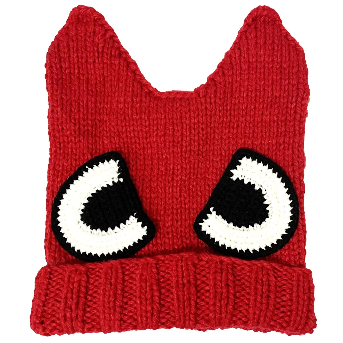 Big Eyes Knitted Ears Beanies Party Halloween Costume Gift hat (S for children 48-50cm, L for adult 53-61cm)