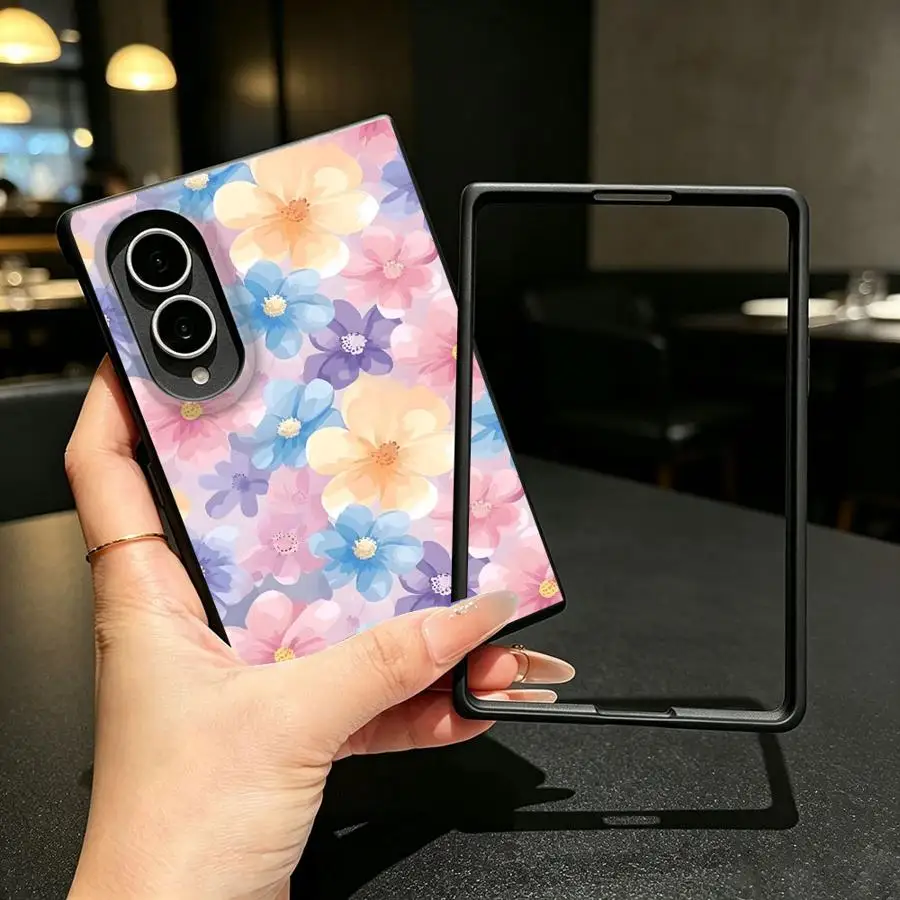 Creativity Flower Case for Samsung Galaxy Z Fold8 Wide Z Fold 8 ZFold Wide ZFold8 Luxury Phone Cover