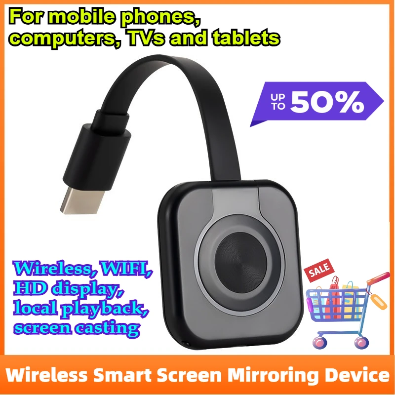 

WiFi Receiver Audio Video Transmitter Phone Projector HDMI-Compatible Mirroring Screen Display Adapter for PC TV Receiver