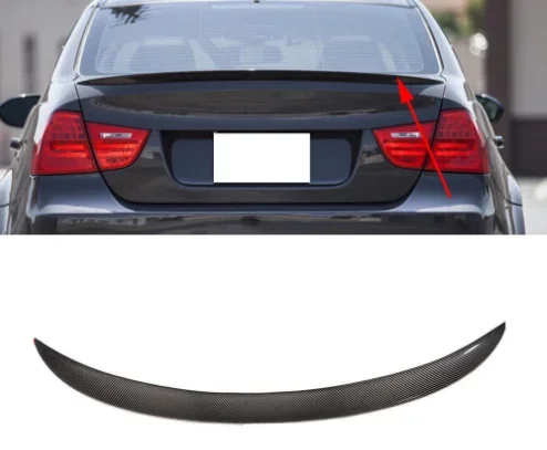 Car Styling P Style Carbon Fiber Rear Roof Spoiler Trunk Lip Boot Wing For bmw E90 M3 2005-2011