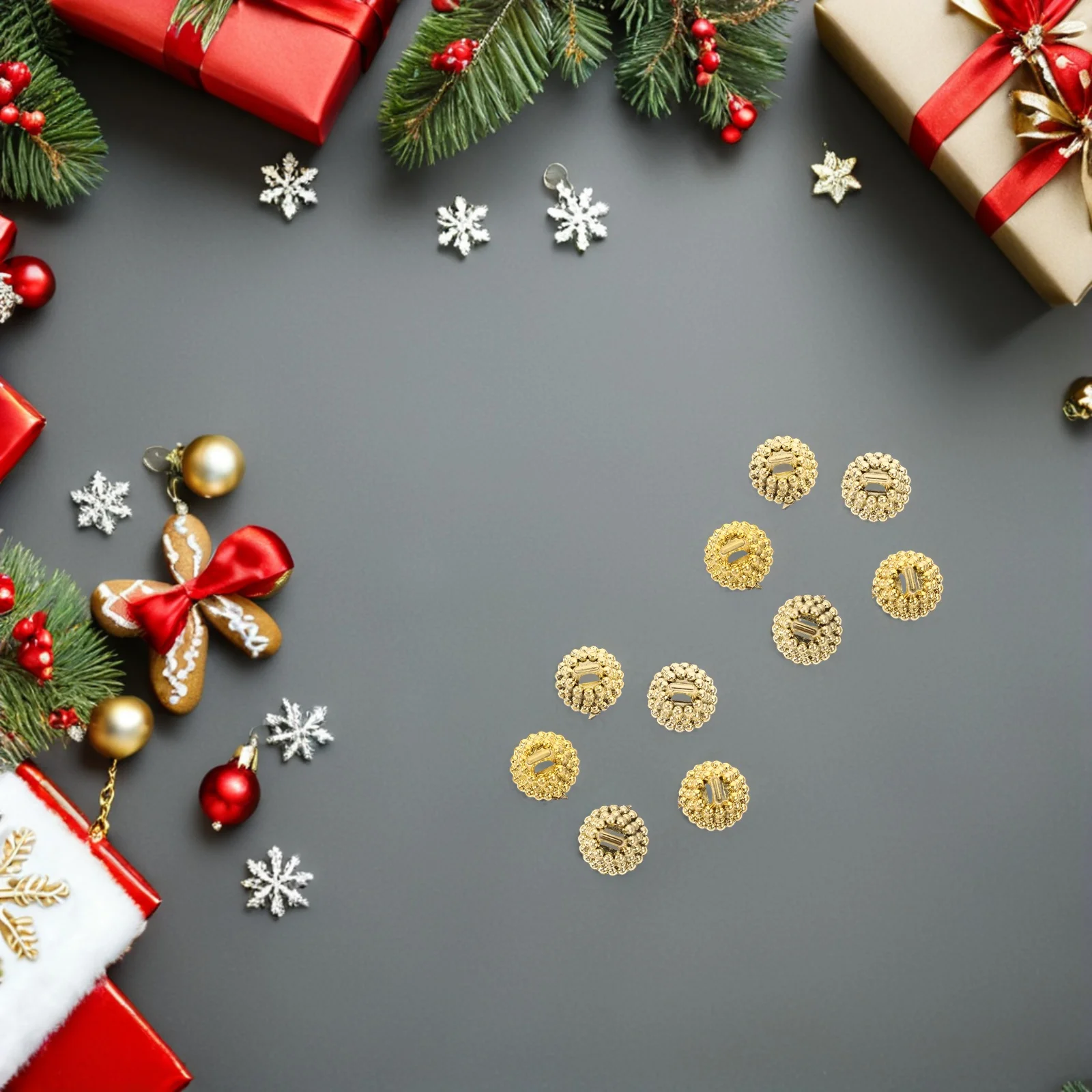 

300pcs Christmas Ornament Caps 1.3Cm Plastic Diy Replacement Tops For Holiday Tree Decor Bauble Topper Caps Replacement Glass