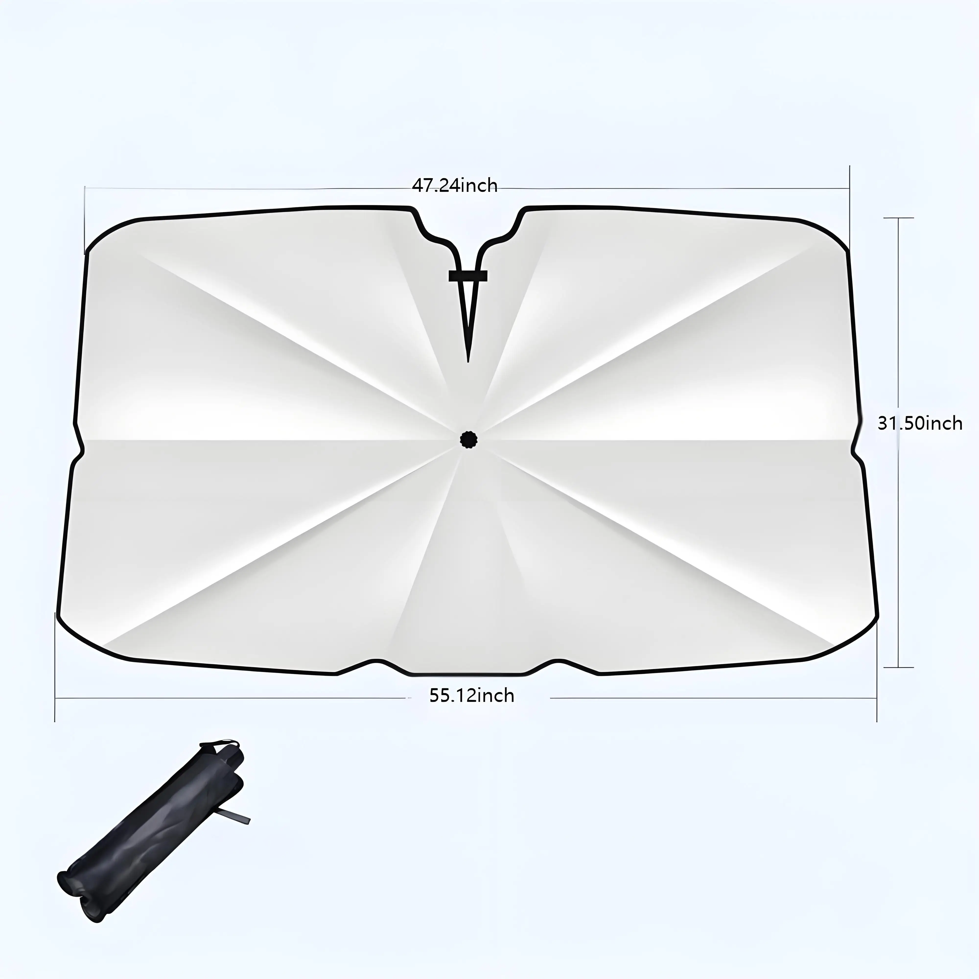 

Universal Foldable Car Umbrella Sun Shade Fit Sedan Hatchback Size L (140 × 80 cm) Front Windshield UV Protection Fast Open