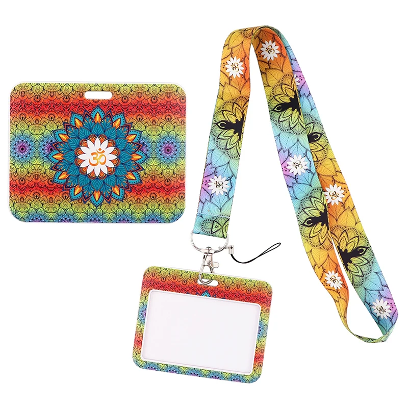 Yoga Sakura Credential Holder Little daisy Lanyard for Key Cute Neck Strap Card ID Badge Holder Key Chain Accessories Wholesale