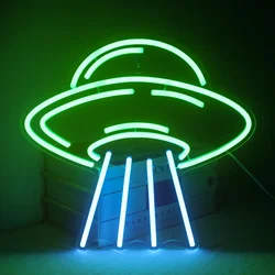 UFO Neon Sign LED Neon Sign for Wall Decoration with USB Dimmable Neon Sign for Different Occasions Like Bar Party