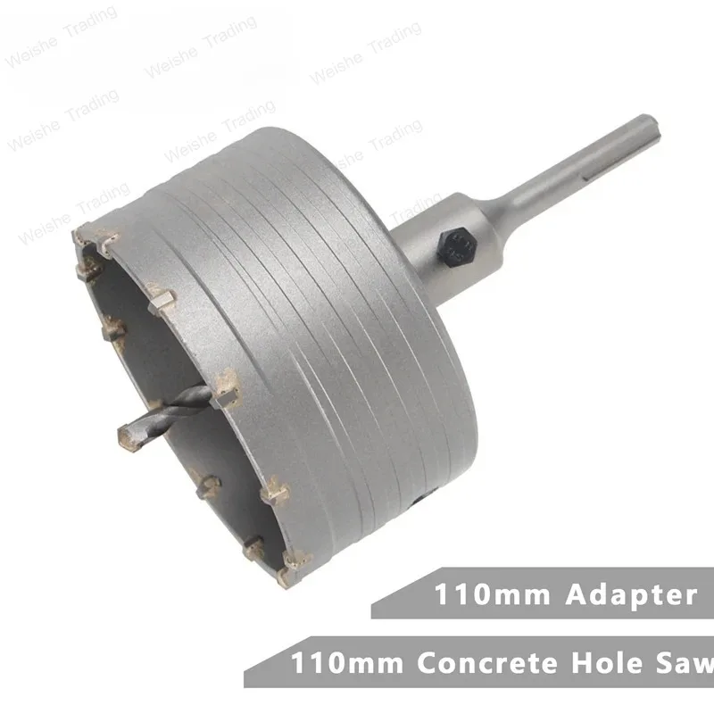 

HEDA 110mm Concrete Carbide Alloy Core Hole Saw SDS PLUS Electric Hollow Drill Bit Air Conditioning Pipe Cement Stone