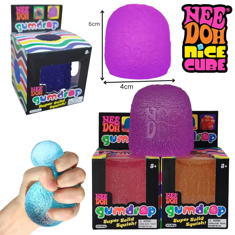 Schylling Mini Candy Maltose Pinching Toy Soft Skin Friendly NeeDoh Sensory Stress Relief Fidget Tool for Kids Adults