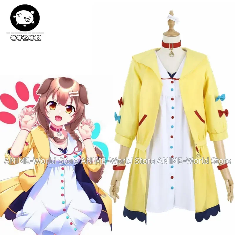 

VTuber Inugami Korone Cosplay Costume Women Cute Uniforms Halloween Carnival YouTuber Suit Fancy Anime Outfits Custom Made