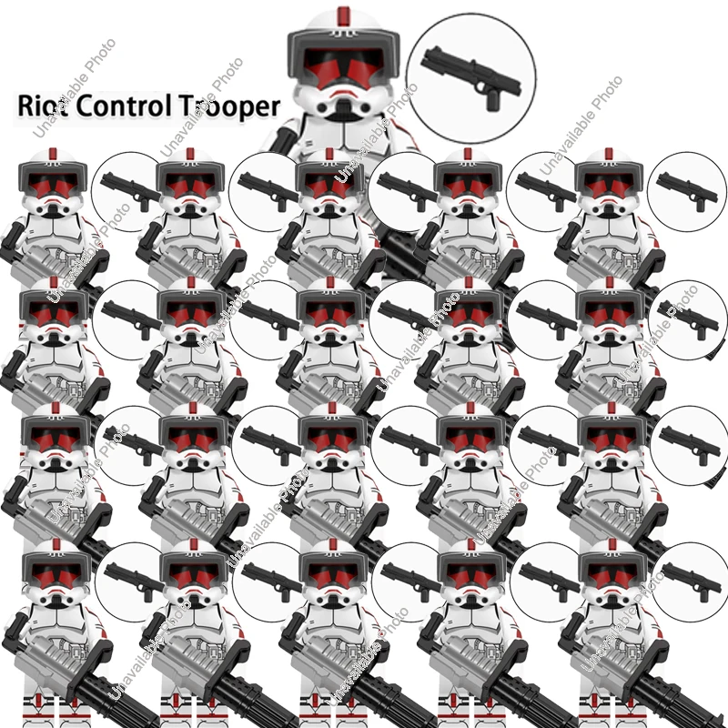 

HEROCROSS 21Pcs New Star Wars Commander Fox Building Blocks Clone Trooper Coruscant Assault Trooper Brick Mini Action Figure Toy