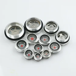 16mm-48mmmale Threaded Metal Air Compressor Oil Level Sight Glass For Air Compressor Lathe