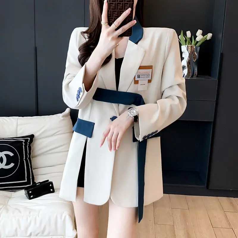 Women\'s Casual Blazer Suits 2022 Autumn Fashion Temperament Suit Jacket Korean Elegant Loose Small Suit Blouse Female Clothes