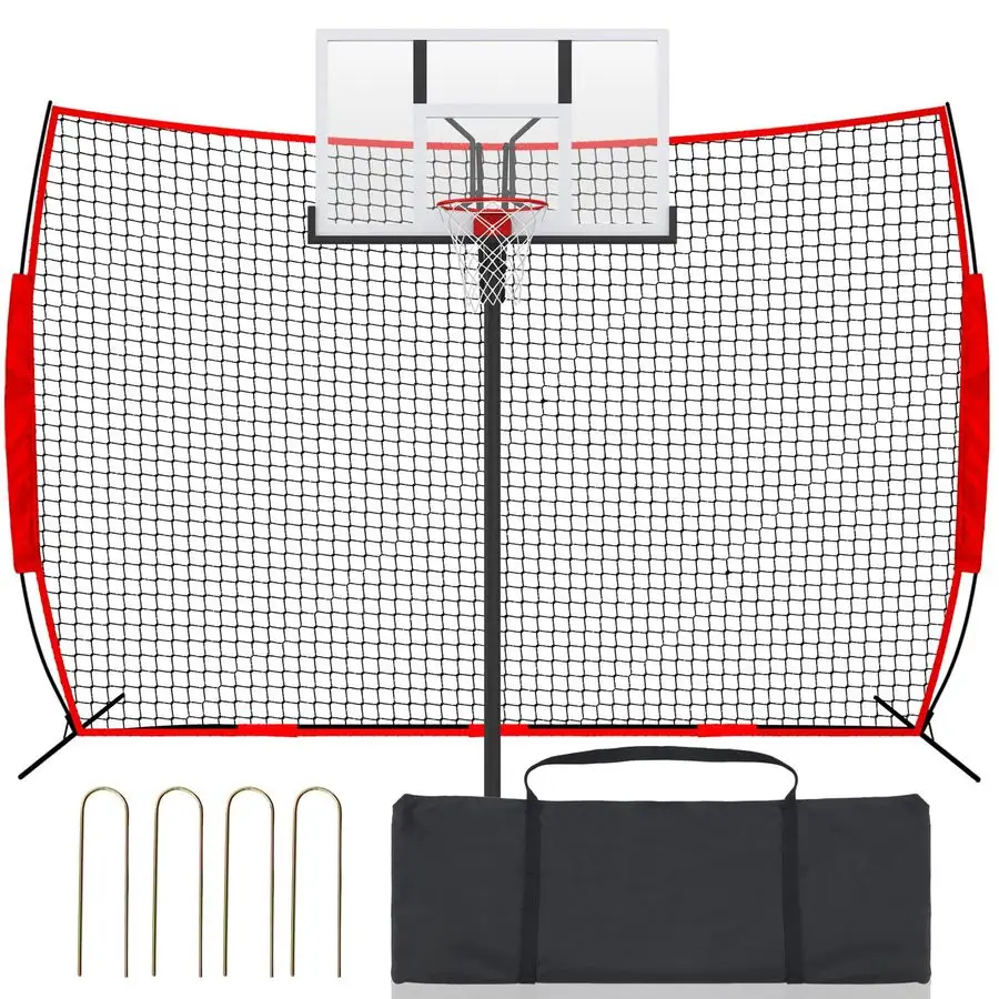 

x 10 ft Basketball Net Catcher Backstop Net Sports Barrier Nets for Backyard Rebounder to Guard Rebound and Return Basketball wi