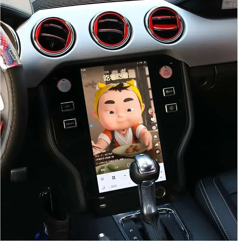 11.8 "لسيارة فورد موستانج 2015 2016 2017 2018 2019 2020 1 Din شاشة بلوتوث راديو السيارة أندرويد مشغل وسائط متعددة وحدة رأس ستيريو