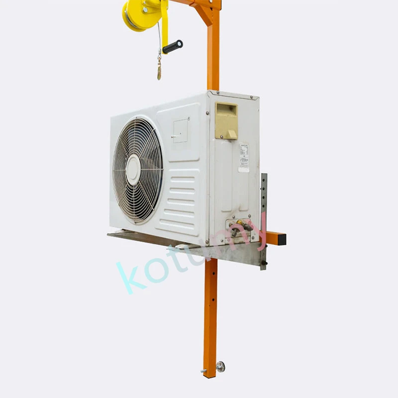 Self-Locking Folding Crane Manual Winch Air Conditioning 15/20m Lifting Tool Outside Installation Lifting Hoisting Tool