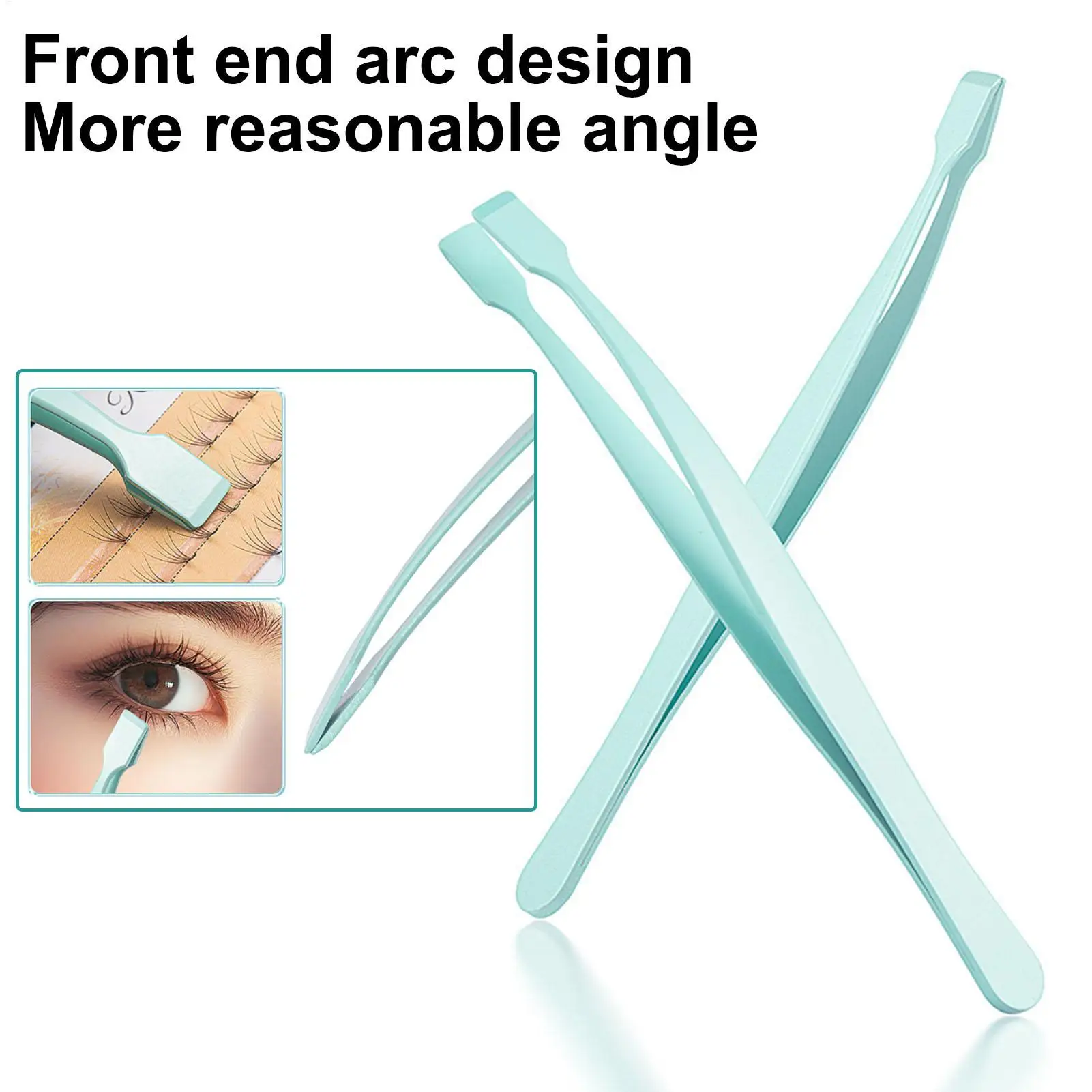 Untere Wimpernpinzette aus Edelstahl, Wimperncluster-Applikator, Wimpernapplikator-Werkzeug für Reisen und Salons zum Trennen von Wimpern – Detail 2