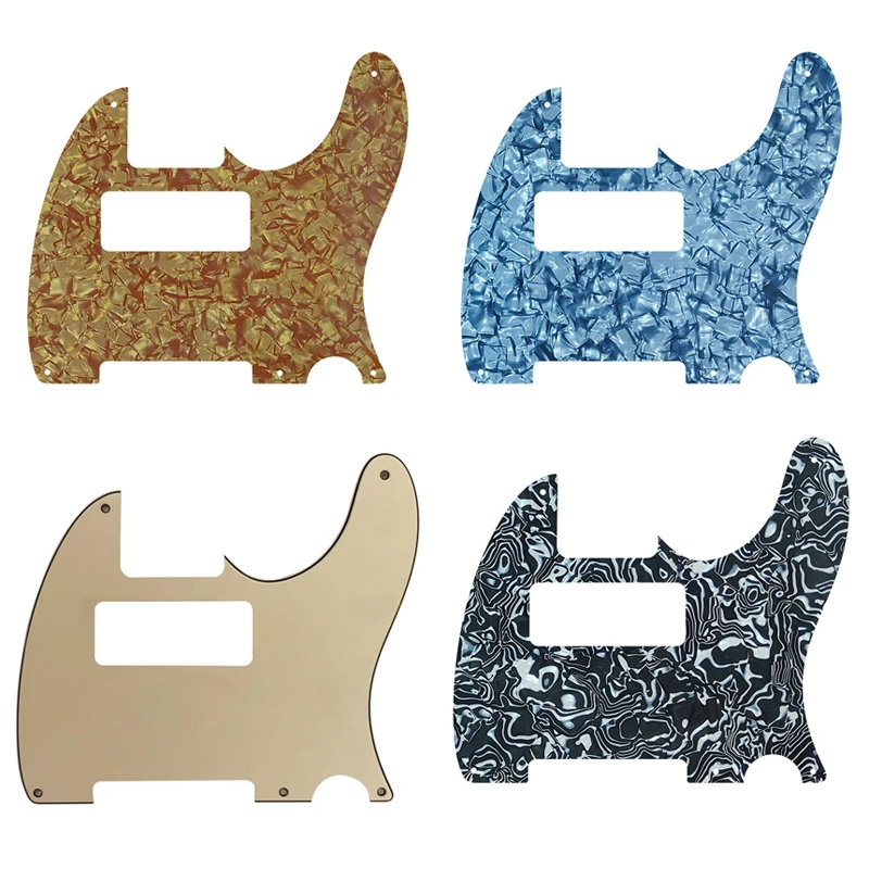 Pleroo özel gitar parçaları için abd standart 5 vida delikleri P90 Tele Telecaster gitar Pickguard Scratch plaka, çok renkli seçim