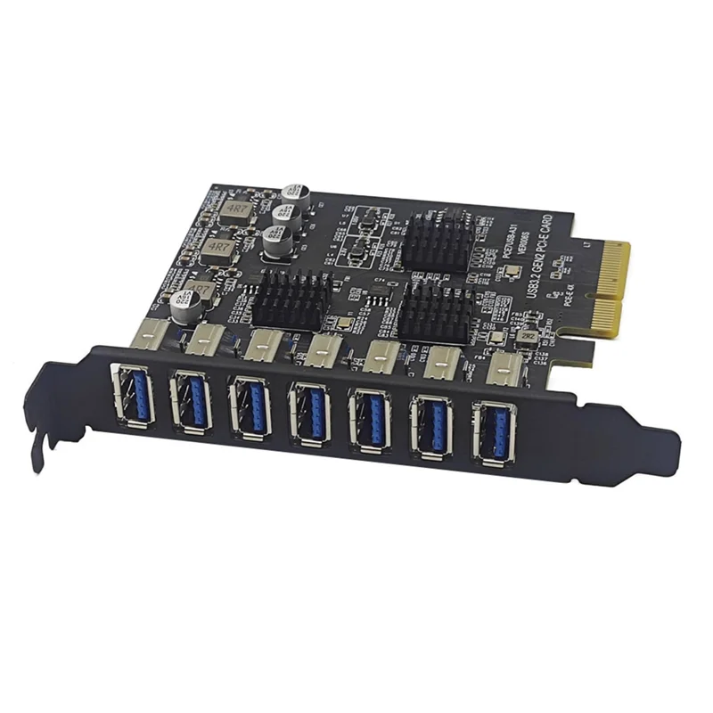 Superior-USB3.2 GEN2 10Gbps Pcie Expansion Card TYPE-A PCI-E 4X To 7 Ports USB 3.0 Expansion Adapter Card PCI-E Controller Card