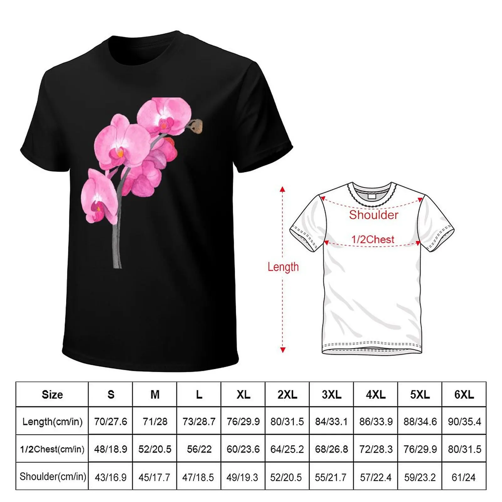 Watercolor orchid T-Shirt Minimal Art Print T-Shirt