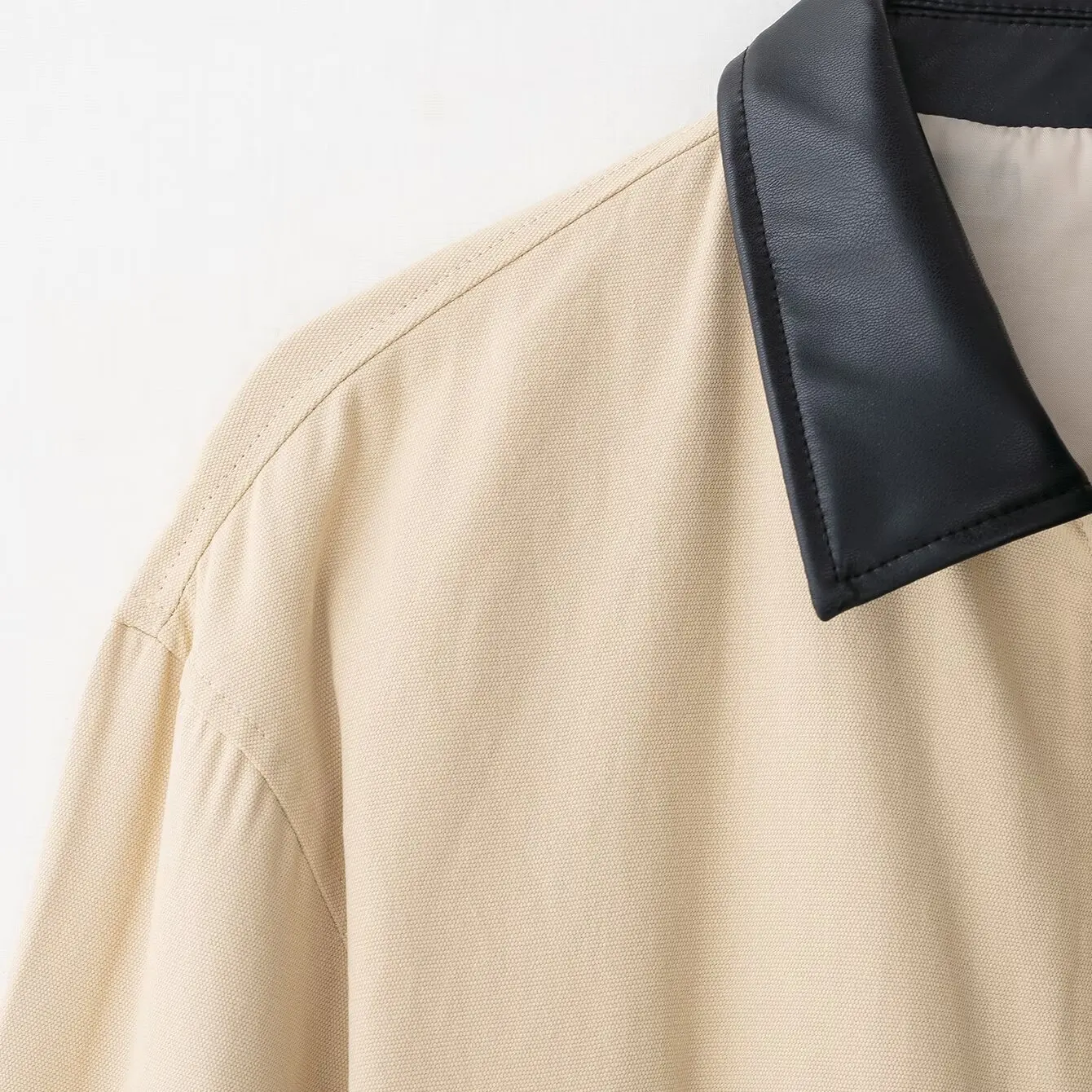 JNLEAOG 秋の新作レディースファションスリムフィットジャケットジッパーウエストシンチングシンプルスリムウエストハイライトコート