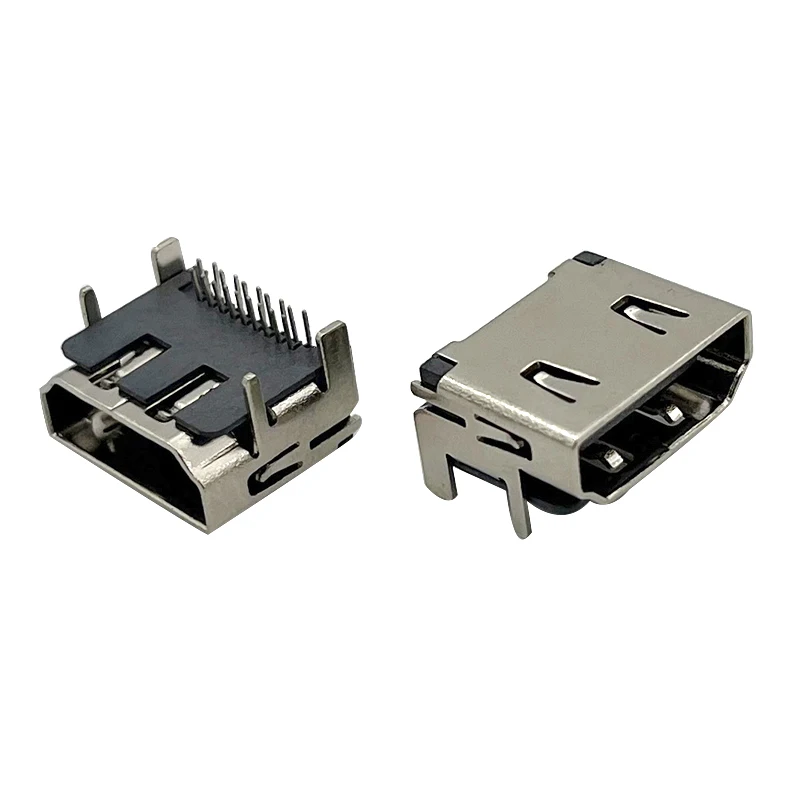 20pcs HDMI 19Pin Connector DIP Male Plug Interface HDMI-compatible TYPE-A Female 2 Row Pins for HD Equipment Socket