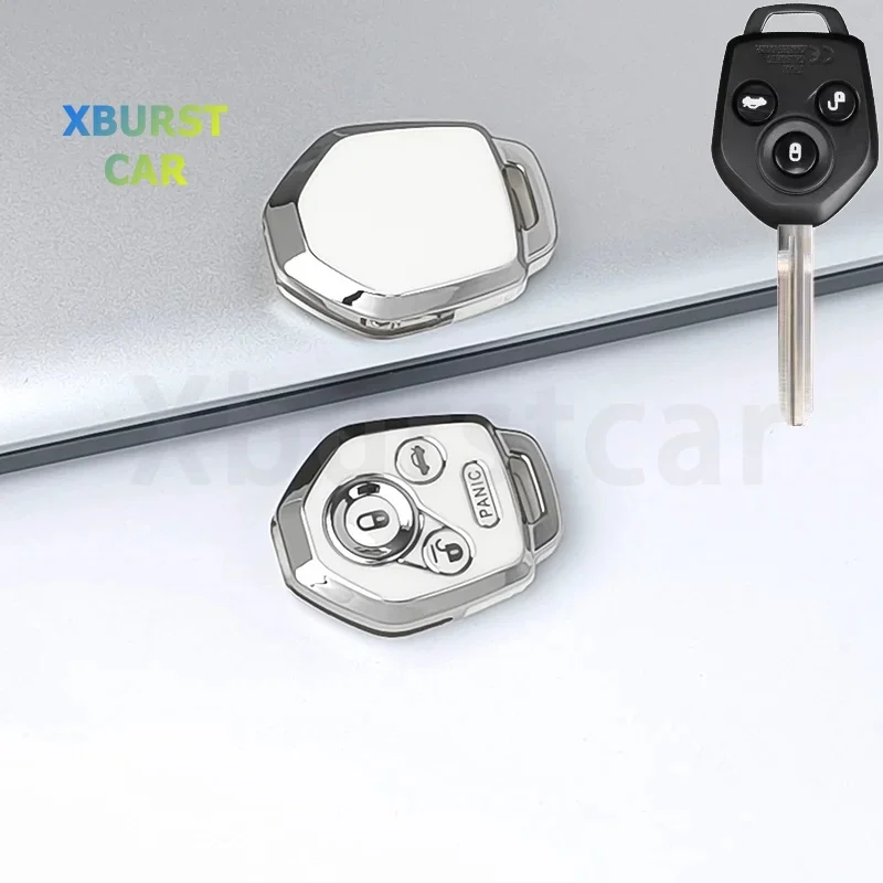 4 Buttons Flip Keyless For Subaru Impreza Legacy Outback Tribeca WRX STI XV Crosst Crosstrek Forester TPU Car Key Case Cover