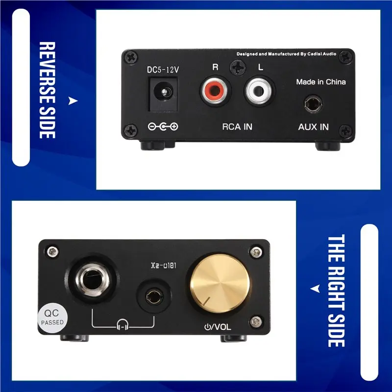 NEW HOT In Stock-XZ-U101 DC 5-12V Headphone Amplifier Linear Stereo For RCA
