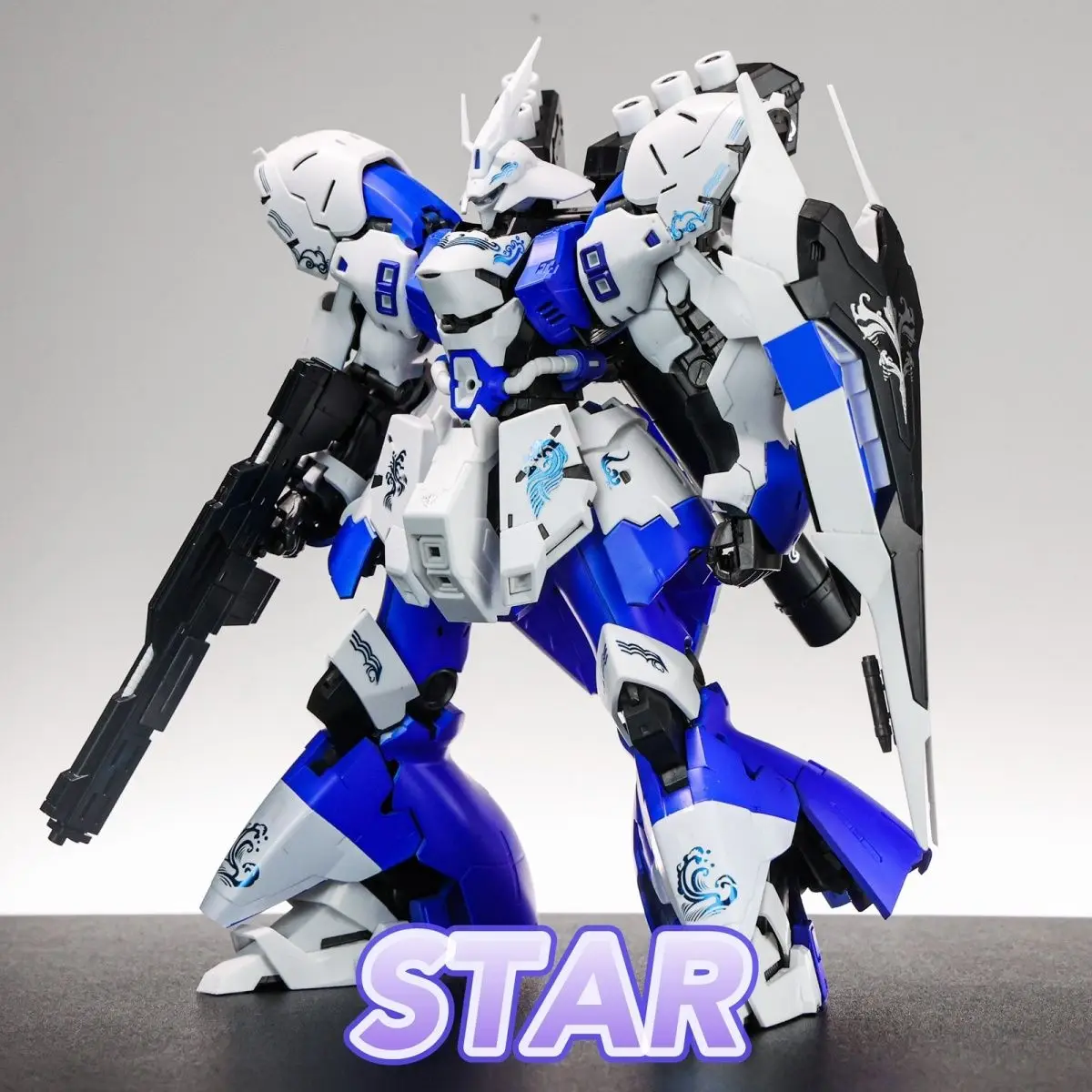 

STAR RG 1/144 Sazabi Action Figures Msn-04 China Limited Blue And White Porcelain Assembly Model Kit Collection KO Toy Gift