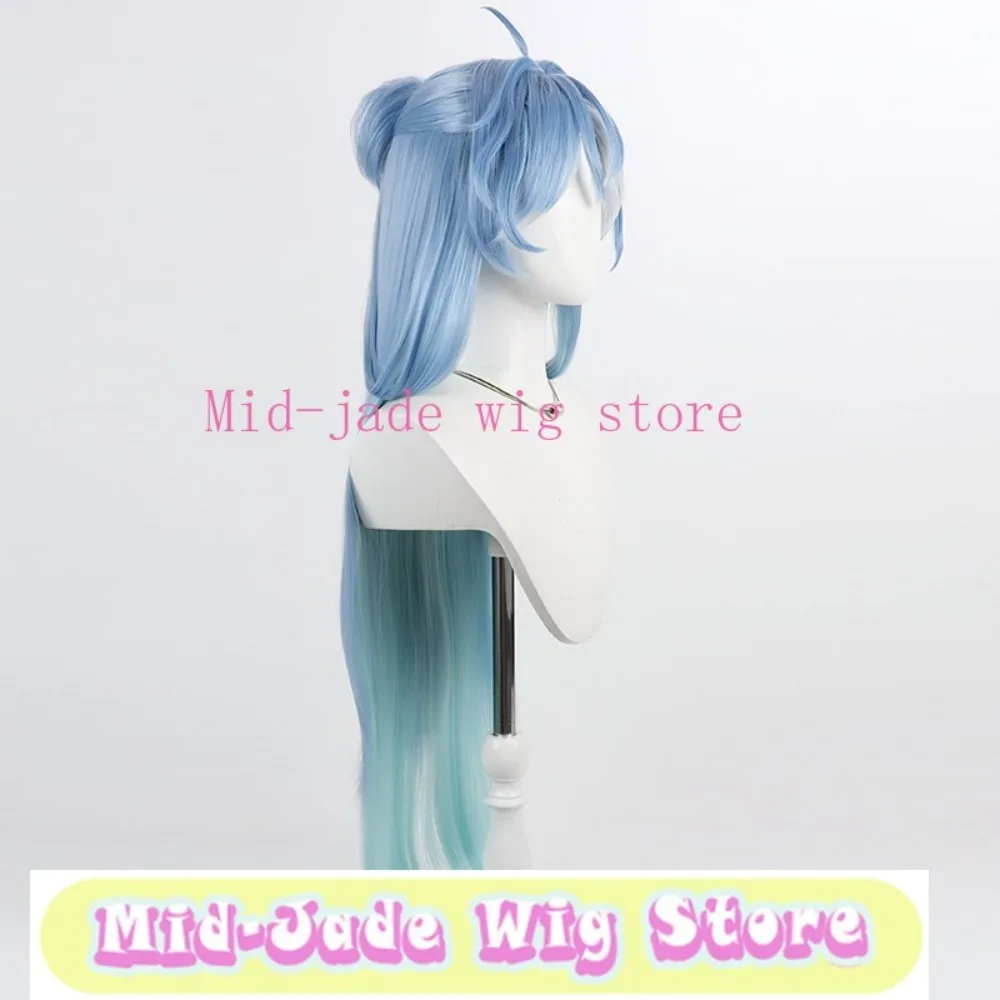 Wuthering Waves Qingxiao Cosplay Wig Detachable Hair Extension Synthetic Hair for Anime Convention