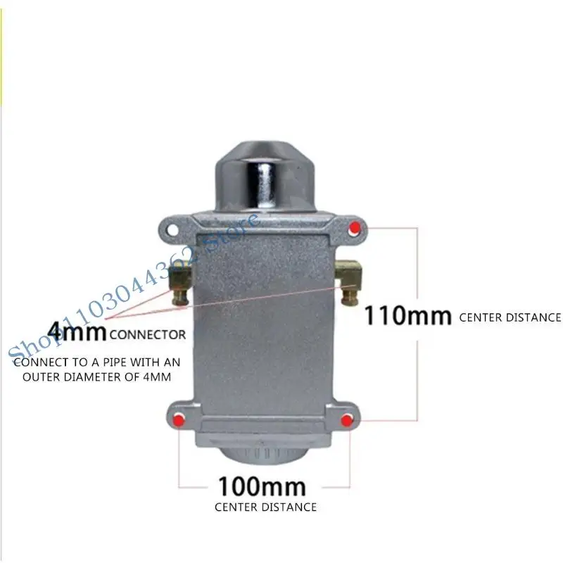

A3PA Manual Lubricating Oil Pump 1L 4mm Double Outlet Port Oiler Hand Pump Lubricator for Milling Punching Cutting Machine