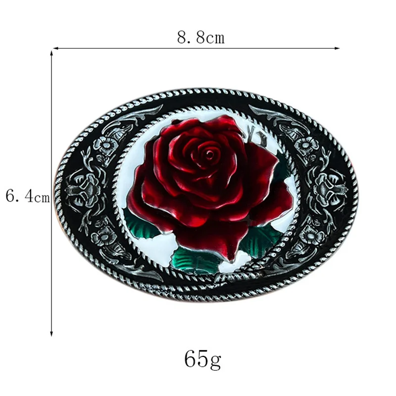 Hebilla de cinturón Rosa vaquero occidental