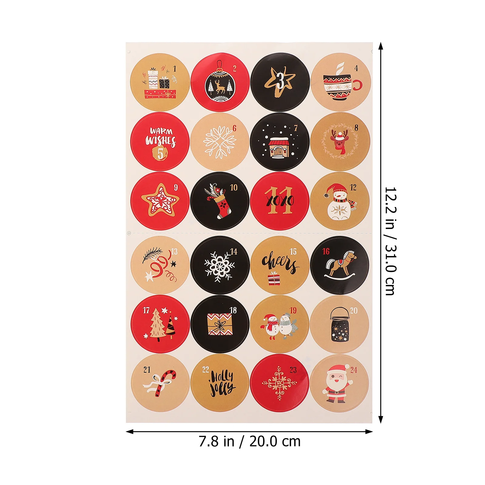 20 vellen kerstnummers stickers gemengde stijl label bruiloft feest vakantie cadeau etiketten kraftpapier kerst zegel lijm
