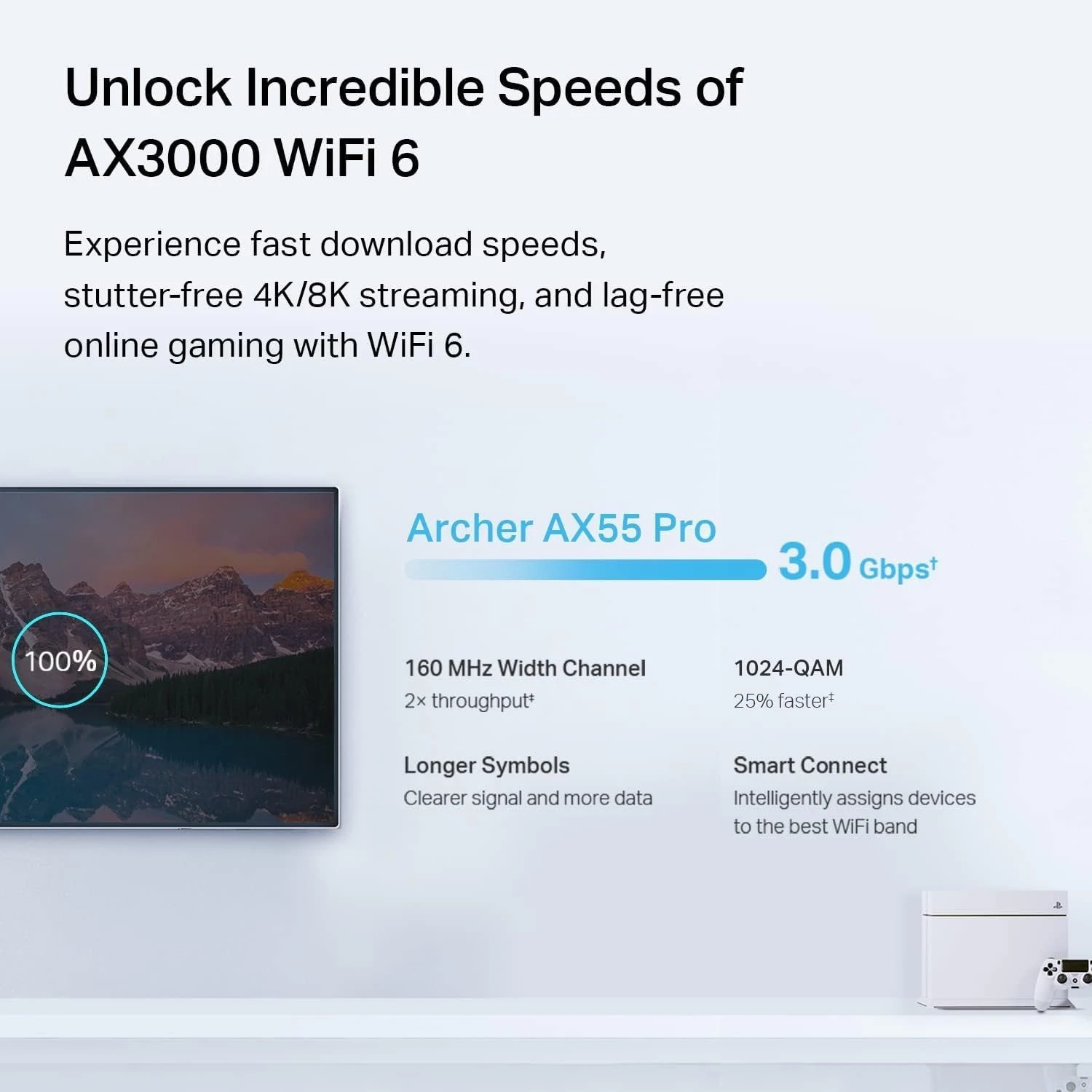 جهاز توجيه AX3000 WiFi 6 (Archer AX55 Pro) - إنترنت لاسلكي متعدد جيجابت، منافذ 2 × 2.5 جيجابت في الثانية، نطاق مزدوج، جهاز توجيه VPN، OFFDMA، MU-MIMO #6